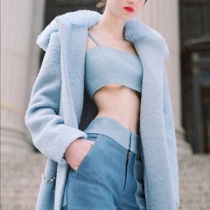 Original Kim Shui Baby Blue Fur Coat